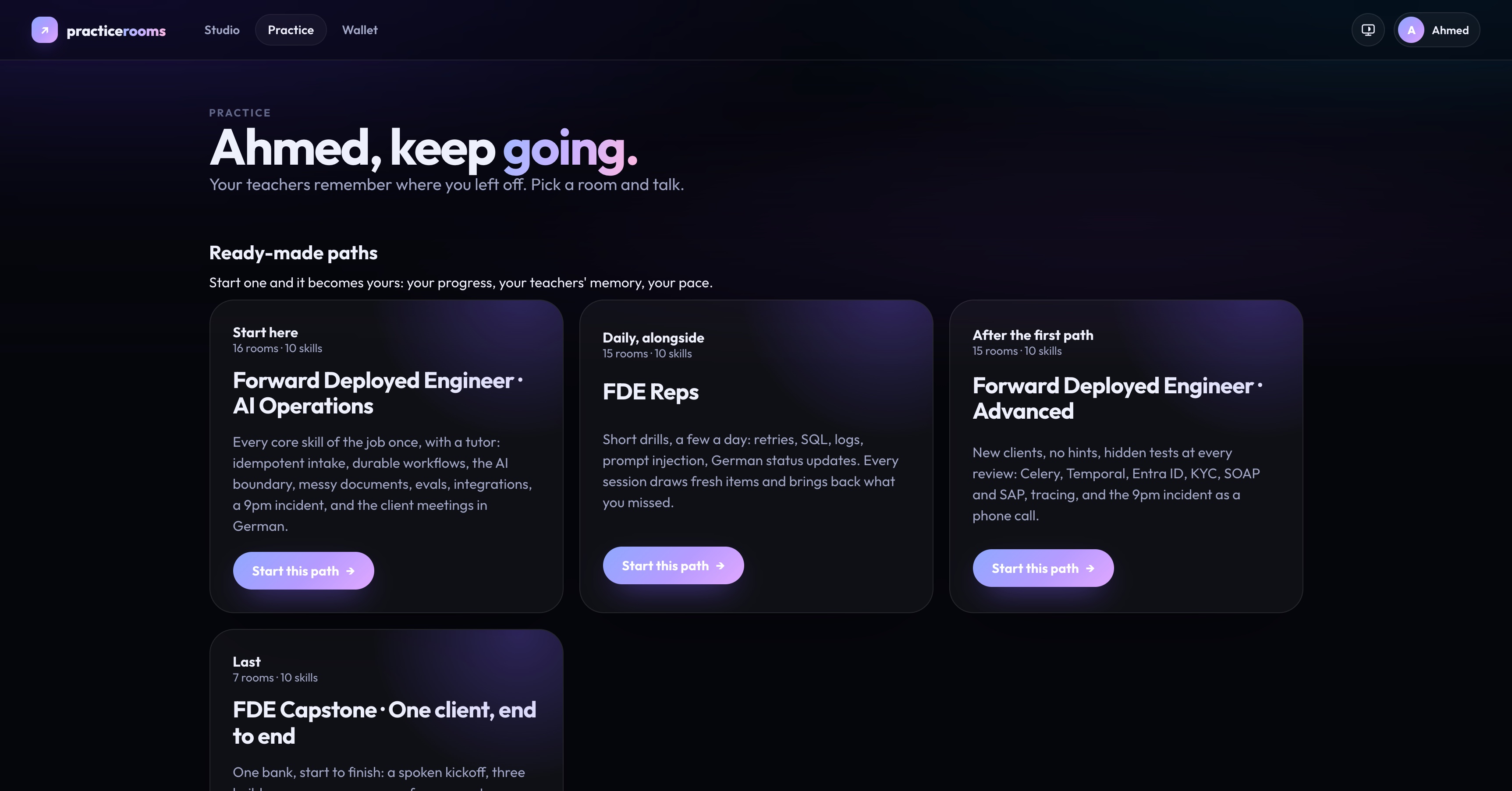 Ready-made paths any account can start